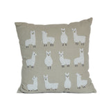 Knotty Llama Pillow White Background