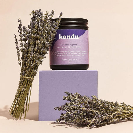 Lavender Cyprus 8oz Glass Candle