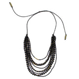 Mallorca Necklace - Black w/ Gold