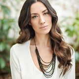 Mallorca Necklace - Black w/ Gold