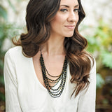 Mallorca Necklace - Black w/ Gold