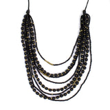 Mallorca Necklace - Black w/ Gold