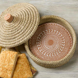 Meander Wave Lidded Bread Warmer Basket
