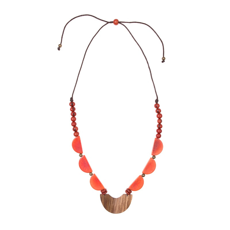 Mendoza Necklace - Orange Rust