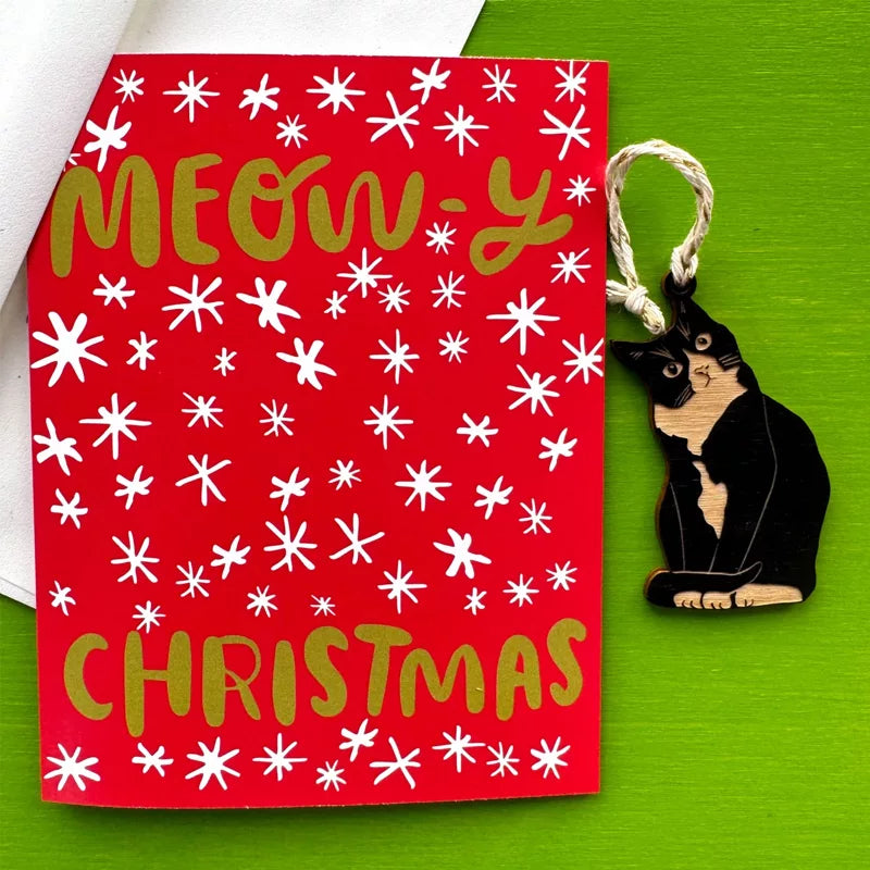 Meowy Christmas Ornament & Card