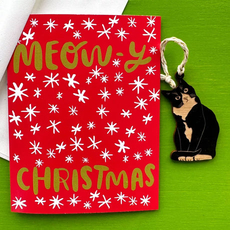 Meowy Christmas Ornament & Card
