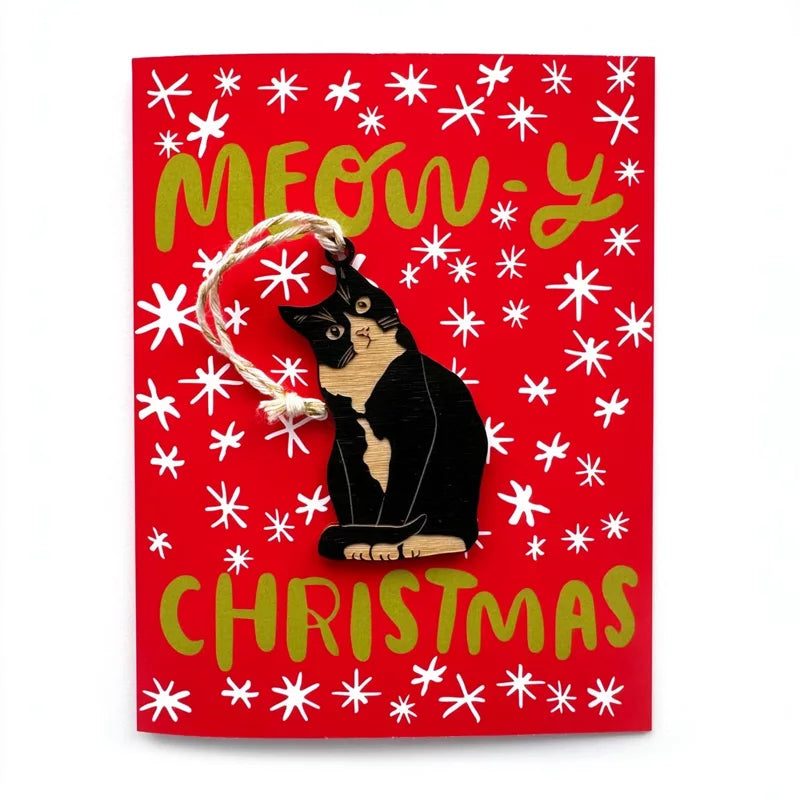 Meowy Christmas Ornament & Card