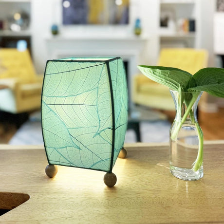 Mini Square Cocoa Leaf Lamp Blue 1