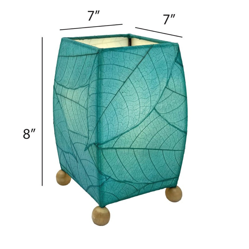 Mini Square Cocoa Leaf Lamp Blue 2