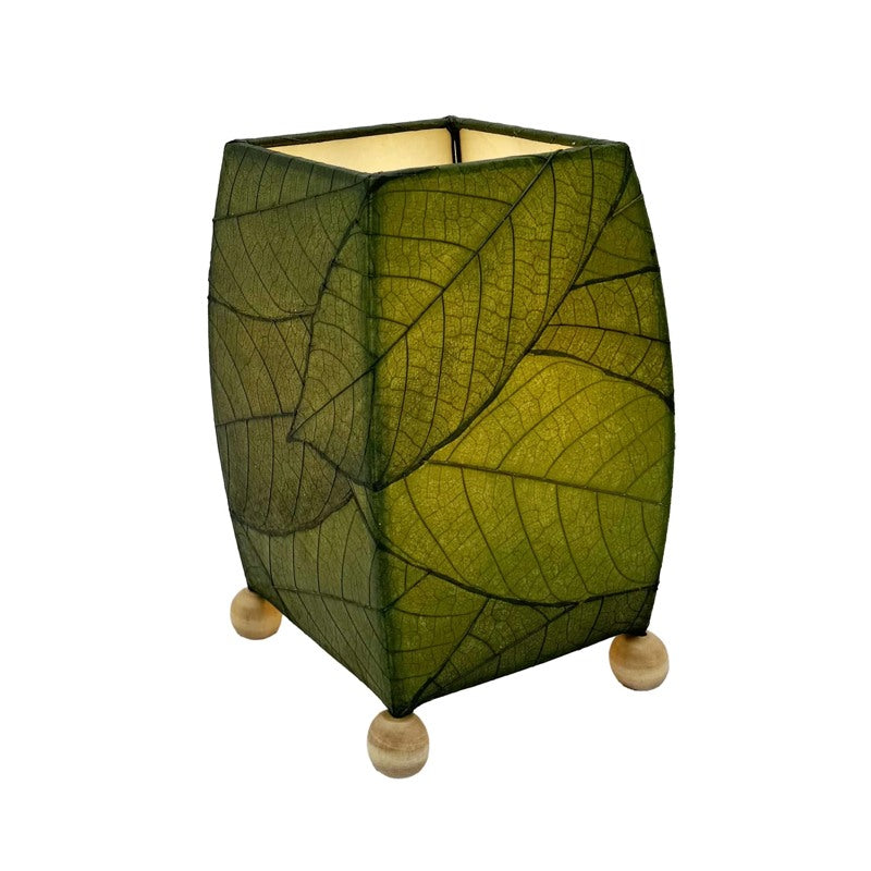 Mini Square Cocoa Leaf Lamp Green