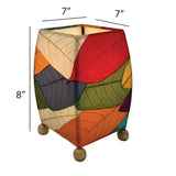 Mini Square Cocoa Leaf Lamp Multi 2