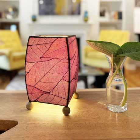 Mini Square Cocoa Leaf Lamp Purple 1