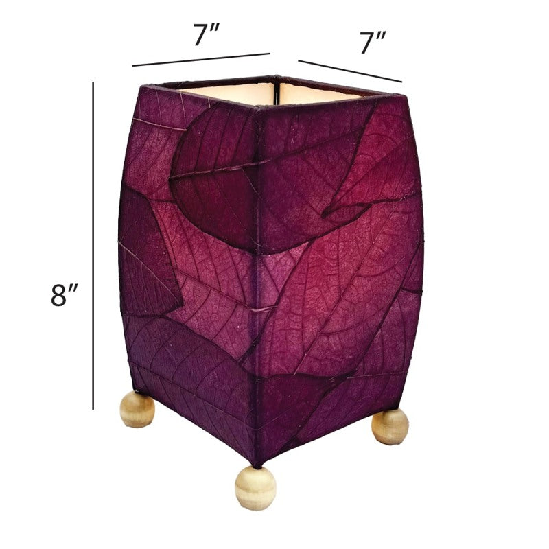 Mini Square Cocoa Leaf Lamp Purple 2
