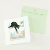 Mischievous Cat Quilling Card