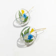 Mixed Flower Full Moon Earrings