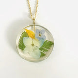 Mixed Flower Full Moon Necklace