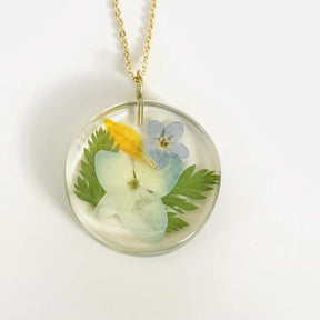 Mixed Flower Full Moon Necklace