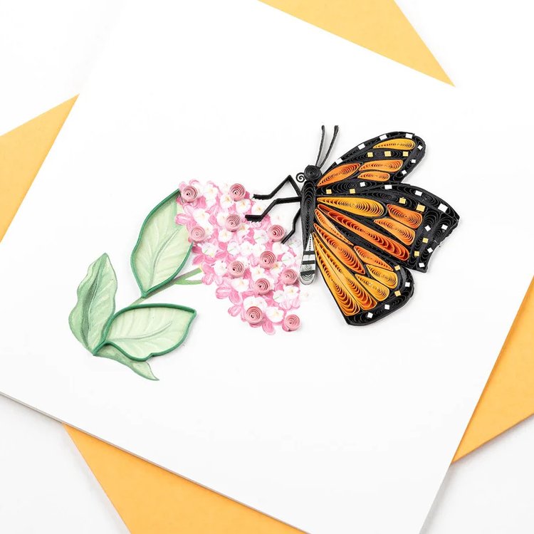 Monarch Milkweed Butterfly Quilling Card 2