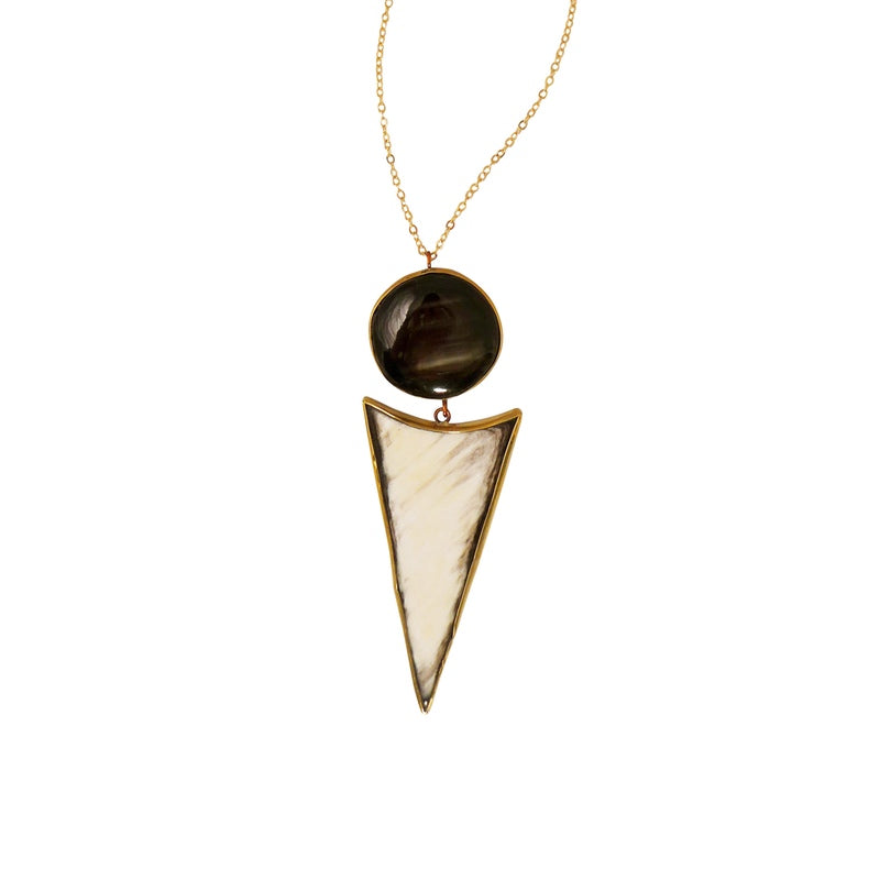 Moon Arrowhead Necklace