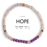 Morse Code Bracelet Hope - Pink Aventurine & Bright Lilac