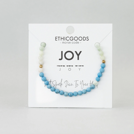 Morse Code Bracelet Joy - Airy Blue & Light Green