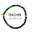 Morse Code Bracelet Teacher Moss Agate & Blue Sandstone