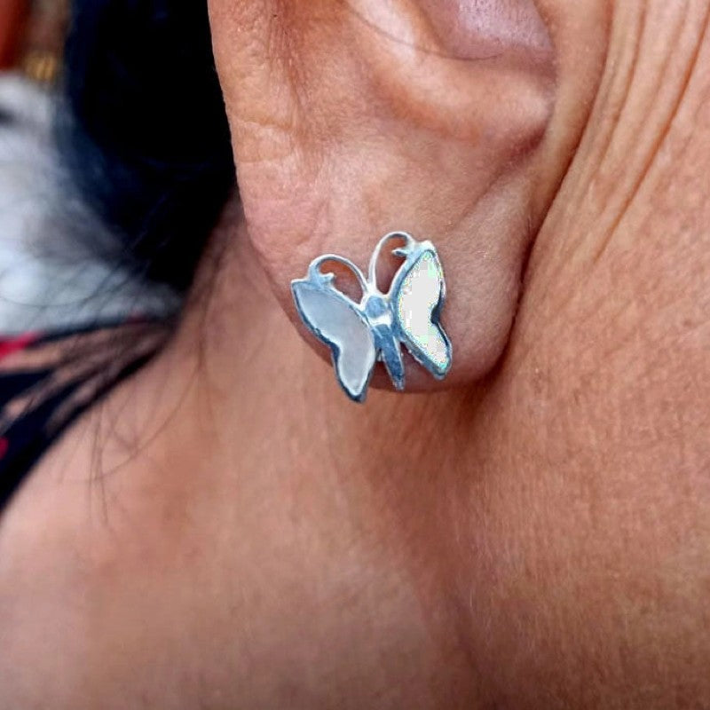 Mother of Pearl Butterfly Studs