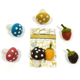 Mushroom & Acorn Cat Toy Pack of 2