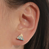 Oasis Triangle Turquoise Studs