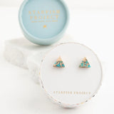 Oasis Triangle Turquoise Studs
