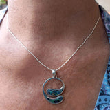 Open Circle Abalone Necklace