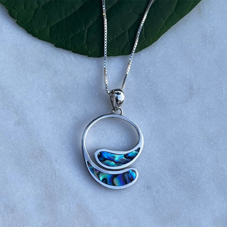Open Circle Abalone Necklace