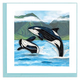 Orca Whales Quilling Card
