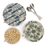 Organic Cotton Dish Covers - Large Set of 3 Farm to Table