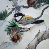 Pine Needles and Birds Quilling Card