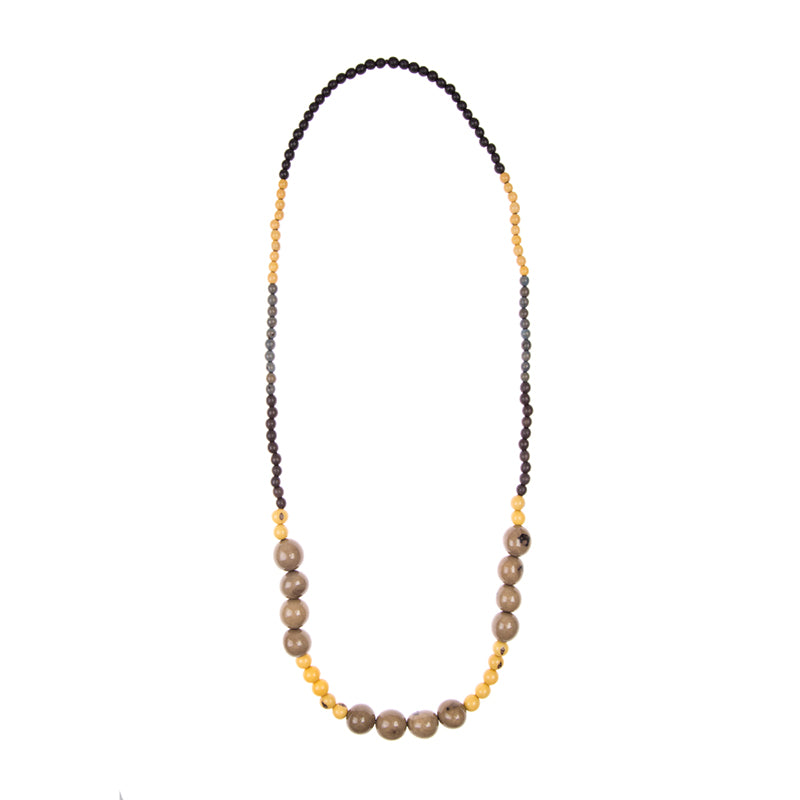 Pamela Necklace - Creme Gold/Gray