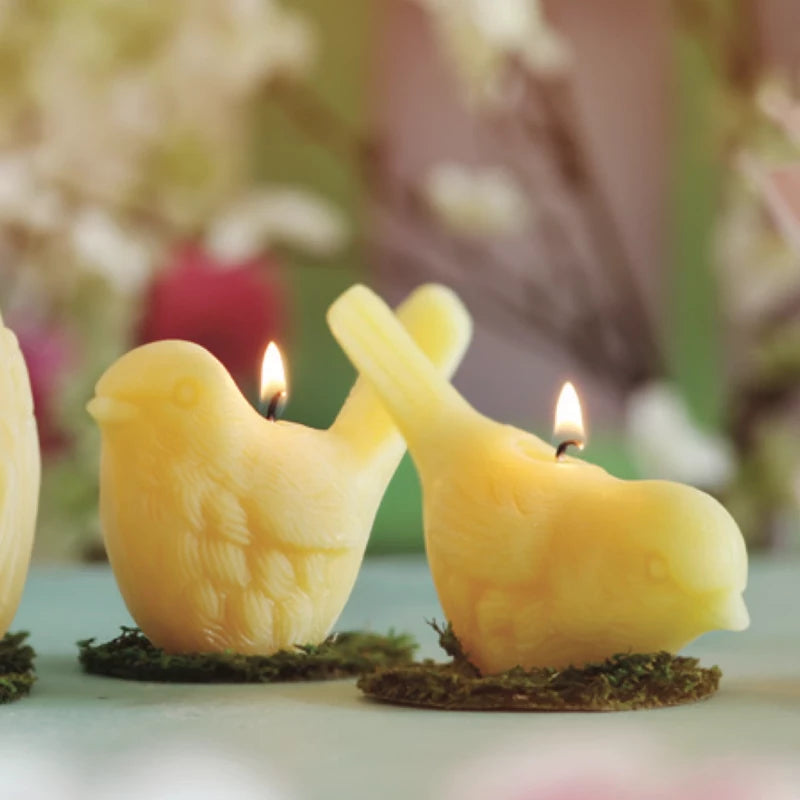 Pecking Songbird Candle