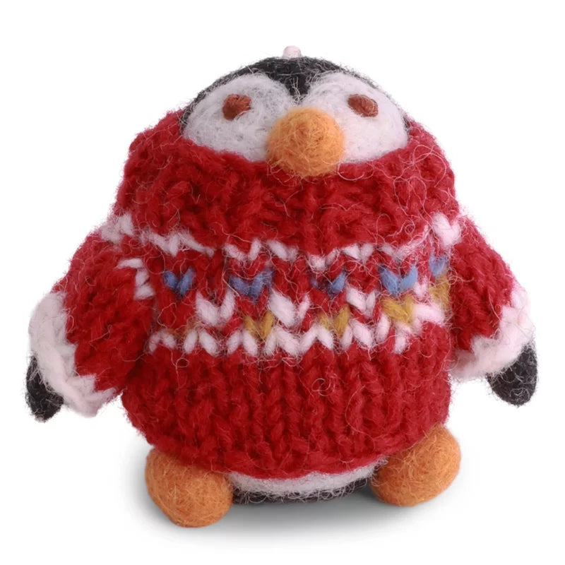Penguin with Sweater Ornament