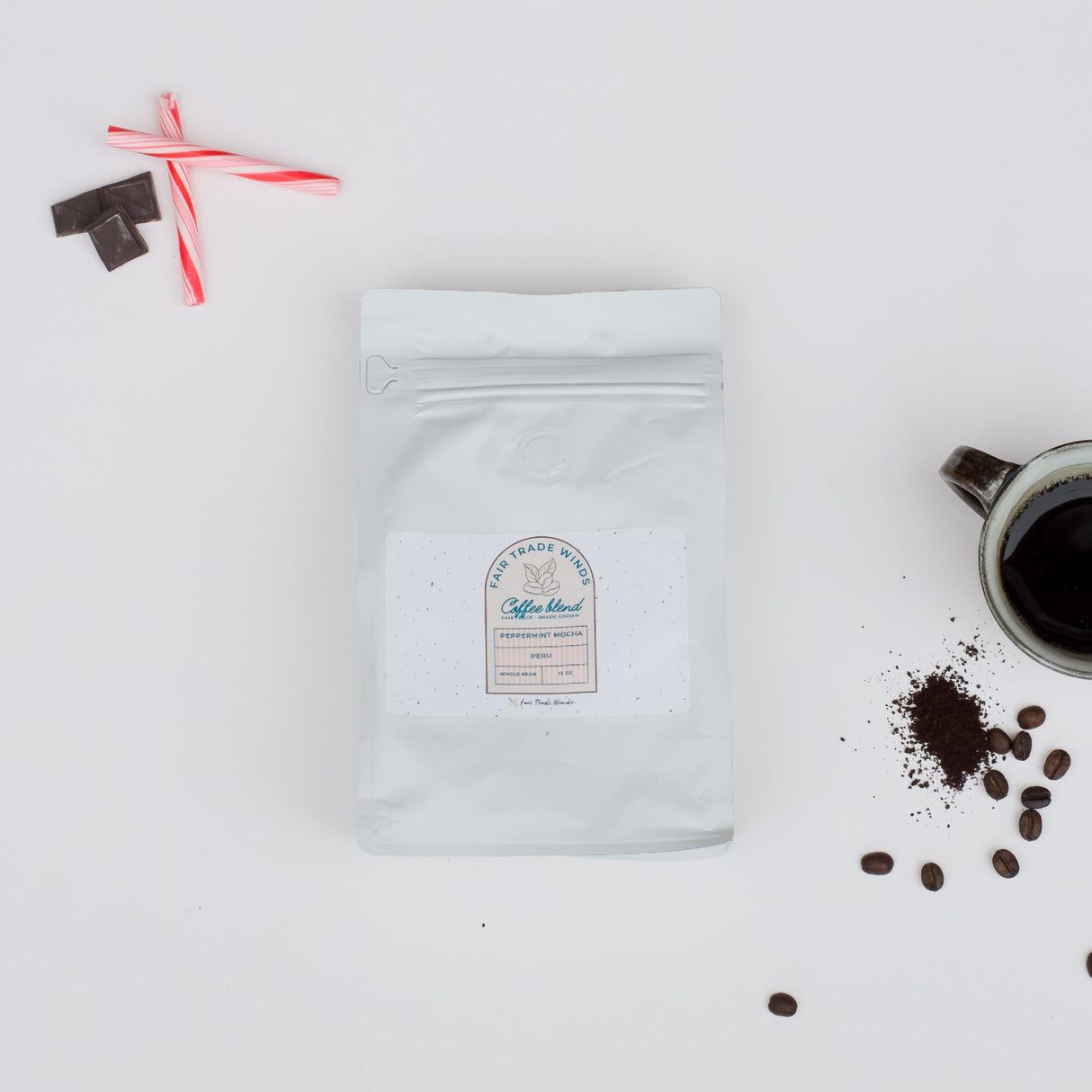 Peppermint Mocha 10 oz Coffee Whole Bean