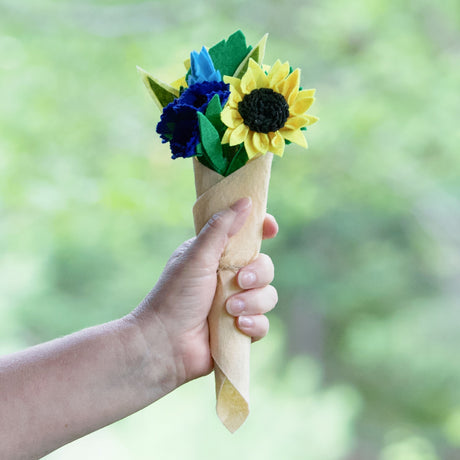 Mini Felt Bouquet Sunflower