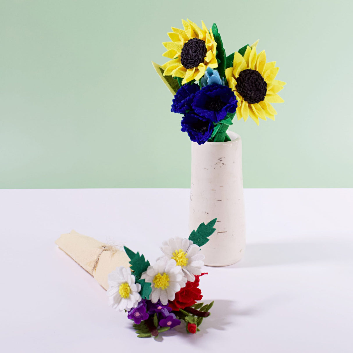 Mini Felt Bouquet Sunflower
