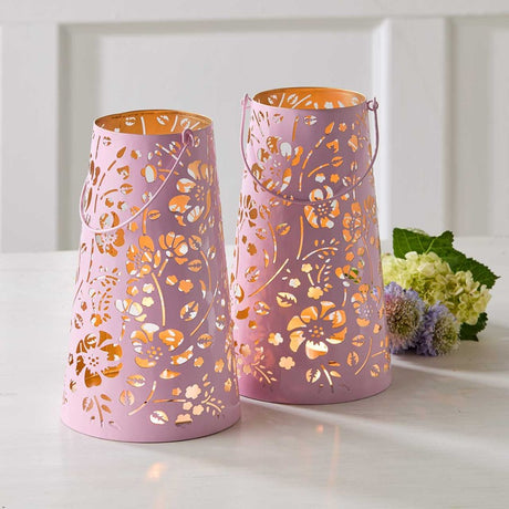 Pink Pastel Floral Lantern