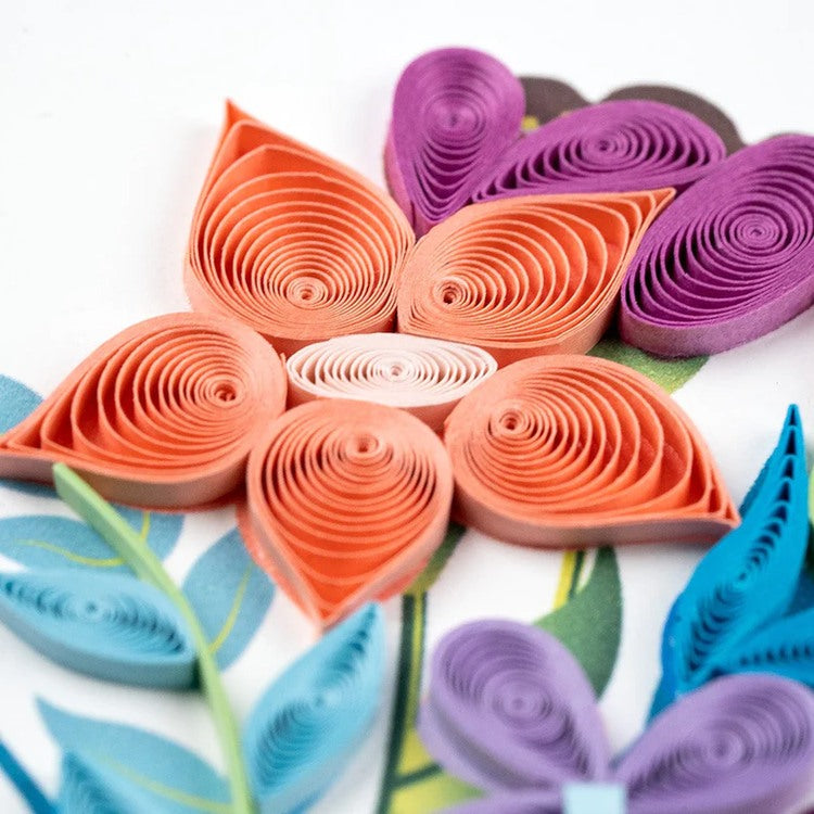 Playful Flower Bouquet Quilling Card 3