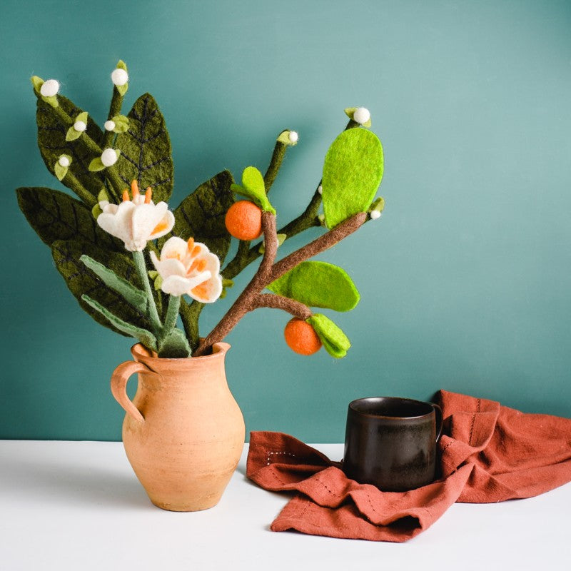 Plum Blossom Felt Flower Bouquet