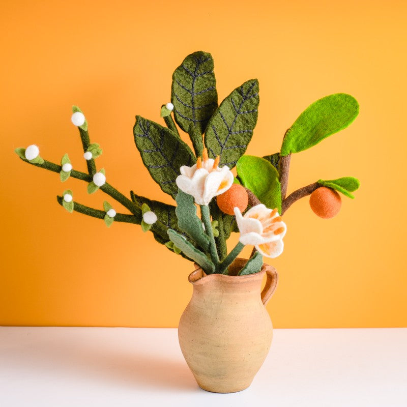 Plum Blossom Felt Flower Bouquet