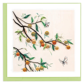 Plum Branch & Butterflies Quilling Card