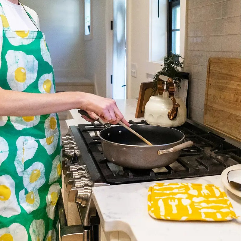 Pot Holder - Silverware Gold