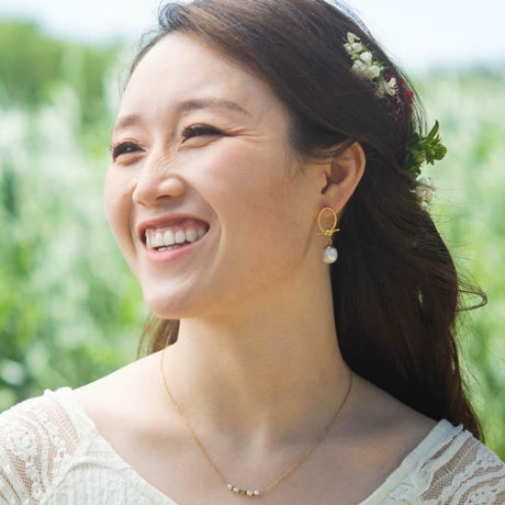 Pretty-in Pearl Earrings model