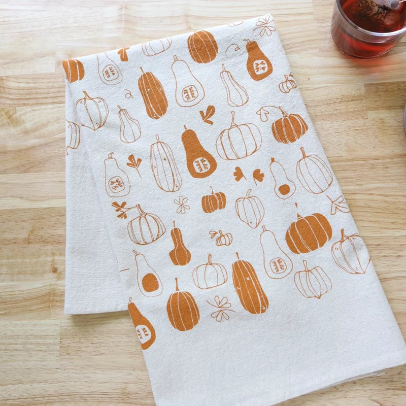 Pumpkin and Squash Fall Tea Towel