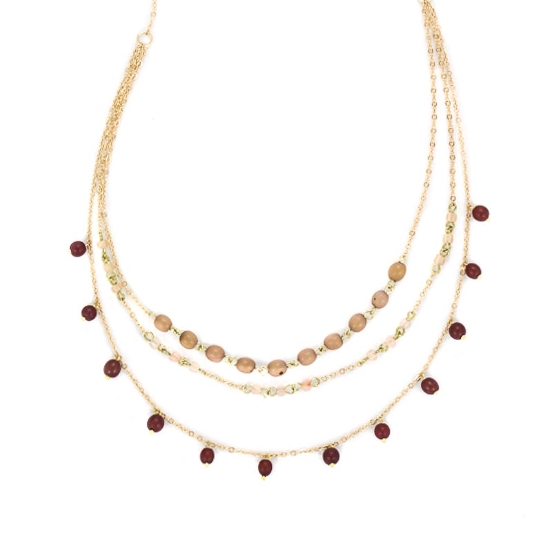 Roma Necklace - Burgundy